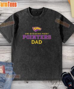 Top Campus Lab UW-Stevens Point Pointers Dad logo washed t-shirt in vibrant colors, perfect for proud Pointers fans.