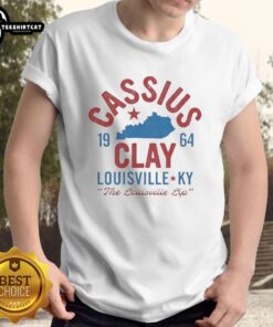 Alt Text: Vintage 1964 Louisville Muhammad Ali T-Shirt featuring iconic Cassius Clay design, perfect for boxing fans and collectors.