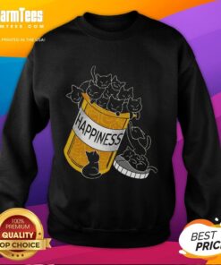 Cozy sweatshirt with 'Top Cats Are My Happiness Medicine' design, perfect for cat lovers and stylish comfort.