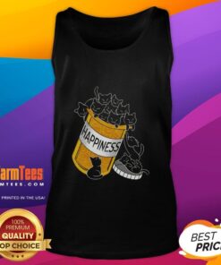 Top Cats Are My Happiness Medicine Tank Top in vibrant colors, perfect for cat lovers and casual wear enthusiasts.