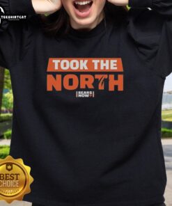 Top Chicago Bears football sweatshirt featuring 'Now Took The North' design, perfect for fans showing team spirit.