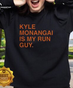 Top Chicago Bears Kyle Monangai Is My Run Guy sweatshirt, featuring bold graphics and team colors for fans.