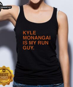 Top Chicago Bears Kyle Monangai Is My Run Guy tank top featuring bold graphics and a sporty design for fans.