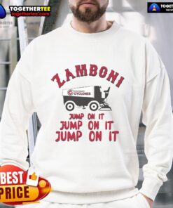 Cozy Top Cincinnati Cyclones Zamboni sweatshirt featuring team logo, perfect for fans and chilly game nights.