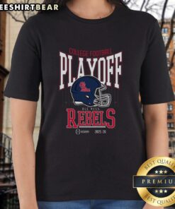 2025-26 Ole Miss playoff bound ladies tee showcasing team spirit for college football playoff excitement.