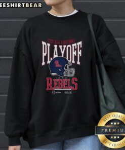 Top College Football Playoff 2025-26 Ole Miss Playoff Bound Sweatshirt featuring team colors and logo.