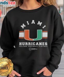 Alt Text: Miami Hurricanes 2026 National Championship logo sweatshirt, perfect for college football playoff fans.