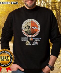 Top Colorado Buffaloes and Denver Broncos helmet logo mashup sweatshirt for game day fans.
