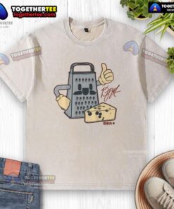 Alt Text: Top D.J. Moore cheese grater washed t-shirt featuring a stylish design perfect for fans and casual wear.