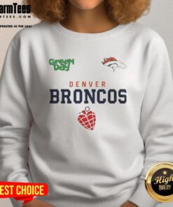 Alt Text: Top Denver Broncos NFL 2026 Super Bowl Green Day sweatshirt featuring vibrant team colors and stylish design.