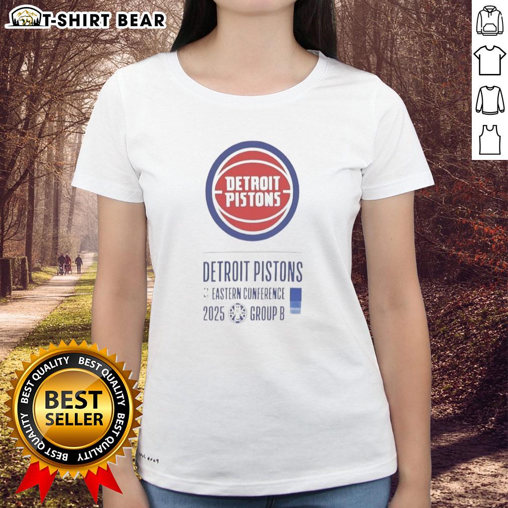 Top Detroit Pistons Eastern Conference 2025 Ladies Tee Top Detroit Pistons Eastern Conference 2025 ladies tee featuring vibrant team colors and stylish design for fans.