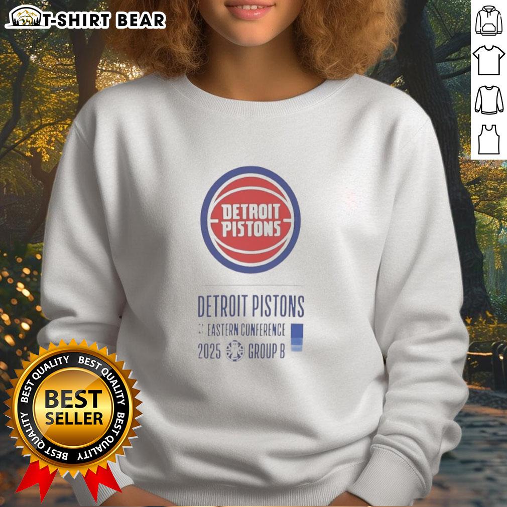 Top Detroit Pistons Eastern Conference 2025 Sweatshirt Stylish Top Detroit Pistons Eastern Conference 2025 sweatshirt featuring team logo and vibrant colors for fans.