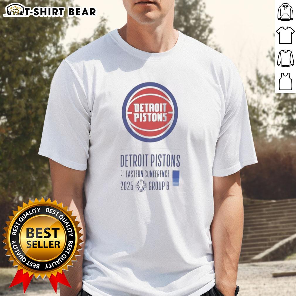 Top Detroit Pistons Eastern Conference 2025 T Shirt Top Detroit Pistons Eastern Conference 2025 T-Shirt featuring team colors and logo, perfect for fans and collectors.