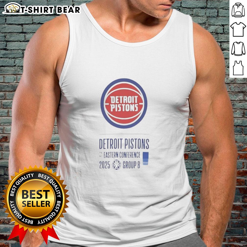 Top Detroit Pistons Eastern Conference 2025 Tank Top Stylish Top Detroit Pistons Eastern Conference 2025 tank top design featuring team colors and logo for fans.