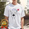 Top Doodlebob holding a Michelob Ultra Superior Light Lager beer can on a fun graphic T-shirt design.