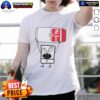 Alt Text: Top Doodlebob holding an Old Row beer can on a trendy t-shirt, perfect for fans of quirky cartoon merchandise.