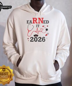 2026 Top Earned RN Registered Nurse hoodie featuring a stylish design for proud nurses. Perfect gift for healthcare heroes.