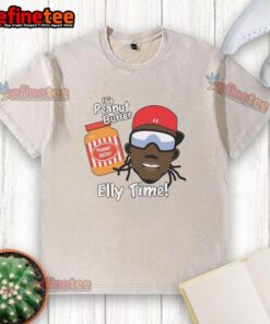 Top Elly De La Cruz Cincinnati Reds MLB Peanut Butter and Elly Time washed t-shirt featuring vibrant team colors and logo.