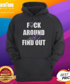 Alt Text: Top F*ck Around and Find Out Baltimore Ravens hoodie in black, featuring bold team logo and stylish design.