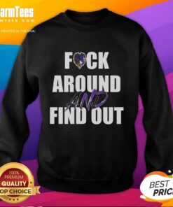 Top Fck Around And Find Out Baltimore Ravens sweatshirt, featuring bold graphics and team colors for fans.