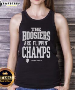 Alt Text: Top Fernando Mendoza Indiana Hoosiers Football Flippin Champs signature tank top showcasing team pride and style.