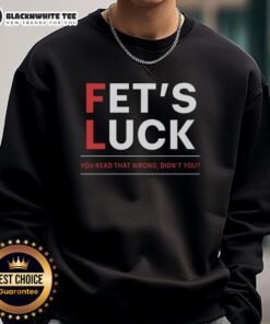 Cozy 'Luck You Read That Wrong' sweatshirt featuring playful text design, perfect for casual wear and expressing your style.