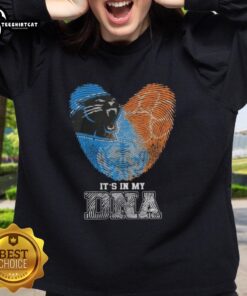 Top Fingerprints Carolina Panthers X Clemson Tigers sweatshirt with 'It's In My DNA' design, perfect for fans.