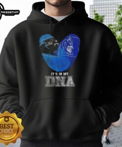 Top Fingerprints Carolina X Duke Blue Devils hoodie featuring 'It's In My DNA' design for fans of college basketball.