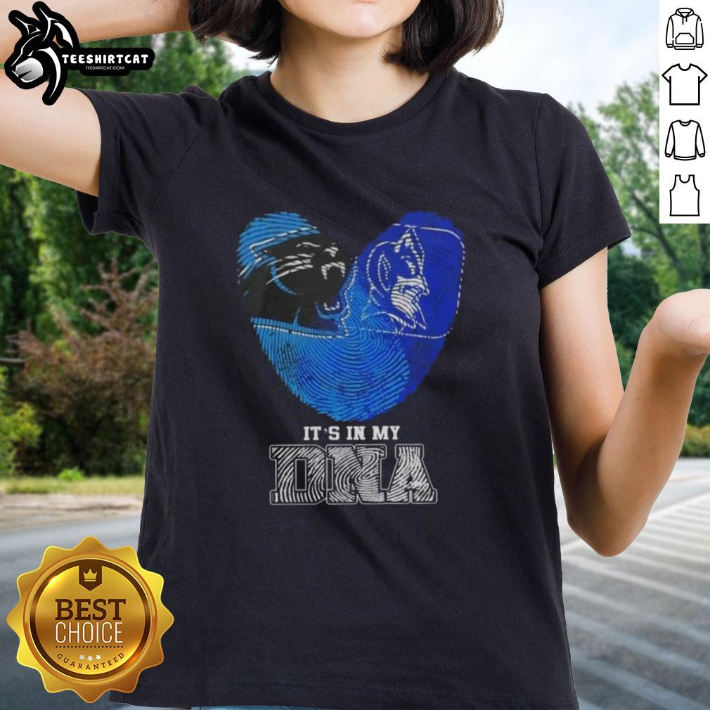 top-fingerprints-carolina-x-duke-blue-devils-its-in-my-dna-ladies-tee Top Fingerprints Carolina X Duke Blue Devils tee showcasing DNA pride in stylish ladies' design.