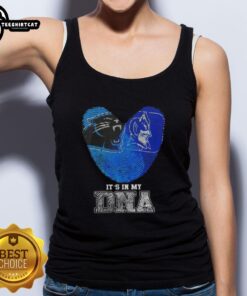 Top Fingerprints Carolina X Duke Blue Devils It's In My DNA tank top showcasing team spirit for college basketball fans.