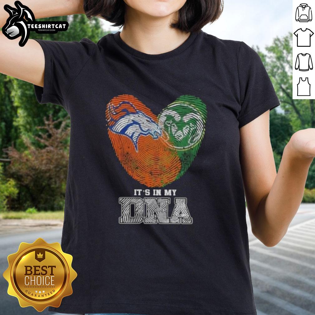 top-fingerprints-denver-broncos-x-colorado-state-rams-its-in-my-dna-ladies-tee Denver Broncos and Colorado State Rams women's tee featuring 'It's In My DNA' with stylish fingerprints design.