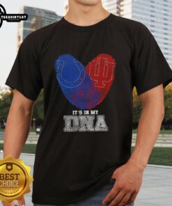 Top Fingerprints Indianapolis Colts X Indiana Hoosiers ItS In My DNA T-Shirt showcasing team pride and unique design.
