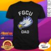 Top Florida Gulf Coast University FGCU Eagles arched dad T-shirt in green with logo, perfect for proud alumni and fans.