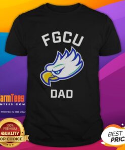 Top Florida Gulf Coast University FGCU Eagles arched dad T-shirt in green with logo, perfect for proud alumni and fans.