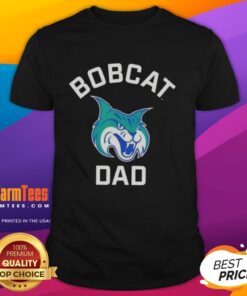 Georgia College GCUs Bobcats arched dad logo t-shirt in navy, perfect for fans and alumni of the college.