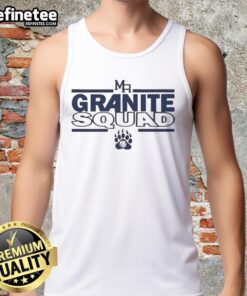 Top Granite Squad logo tank top featuring a stylish design, perfect for fitness enthusiasts and casual wear.