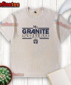 Alt Text: Top Granite Squad logo on a stylish washed t-shirt, perfect for casual wear and granite enthusiasts.