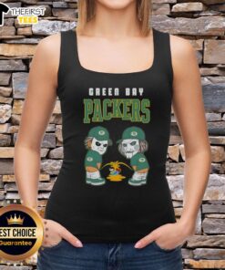 Top Green Bay Packers X Michael Myers and Billy the Puppet tank top featuring a unique horror sports design.