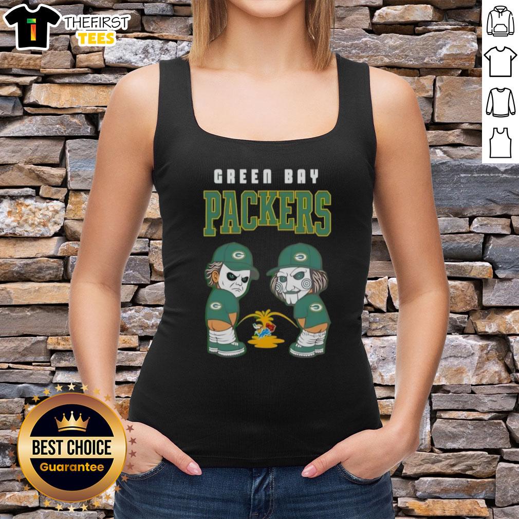 top-green-bay-packers-x-michael-myers-and-billy-the-puppet-piss-on-tank-top Top Green Bay Packers X Michael Myers and Billy the Puppet tank top featuring a unique horror sports design.