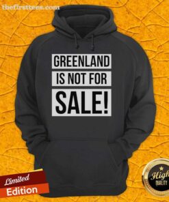 Top Greenland Is Not For Sale Hoodie featuring bold text design, perfect for eco-conscious fashion lovers.
