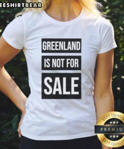 Top Greenland Not For Sale logo on a ladies tee, highlighting the Greenland Crisis and promoting awareness.