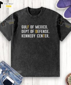 Top Gulf of Mexico Department of Defense Kennedy Center washed t-shirt featuring a stylish, faded design.
