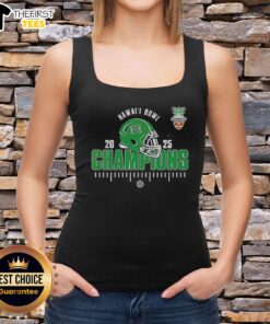 2025 NCAA Football Hawaii Bowl Champions tank top featuring the Top Hawaii Rainbow Warriors logo and vibrant colors.
