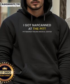 Top I Got Narcanned at The Pitt hoodie featuring bold graphics and a stylish design, perfect for fans and fashion lovers.