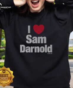 Cozy Top I Heart Sam Darnold sweatshirt in vibrant colors, perfect for fans of the NFL quarterback and stylish sports wear.