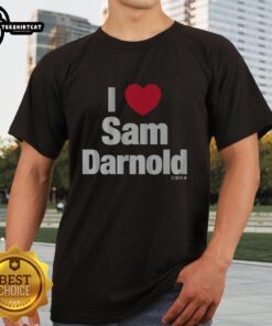 Top I Heart Sam Darnold T-Shirt featuring a bold heart graphic and stylish design for fans of the NFL quarterback.
