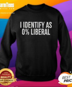 Cozy Top I Identify As 0 Liberal Sweatshirt in navy blue, perfect for casual wear and expressing your unique style.