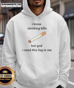 Alt Text: Stylish 'Smoking Kills' hoodie featuring bold text, perfect for making a statement while staying cozy.