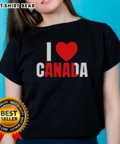 Top I Love Canada Anal Ladies Tee featuring a playful design celebrating Canadian pride and humor.