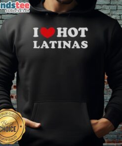 Stylish 'I Love Hot Latinas' hoodie, perfect for casual wear, showcasing vibrant colors and trendy design.